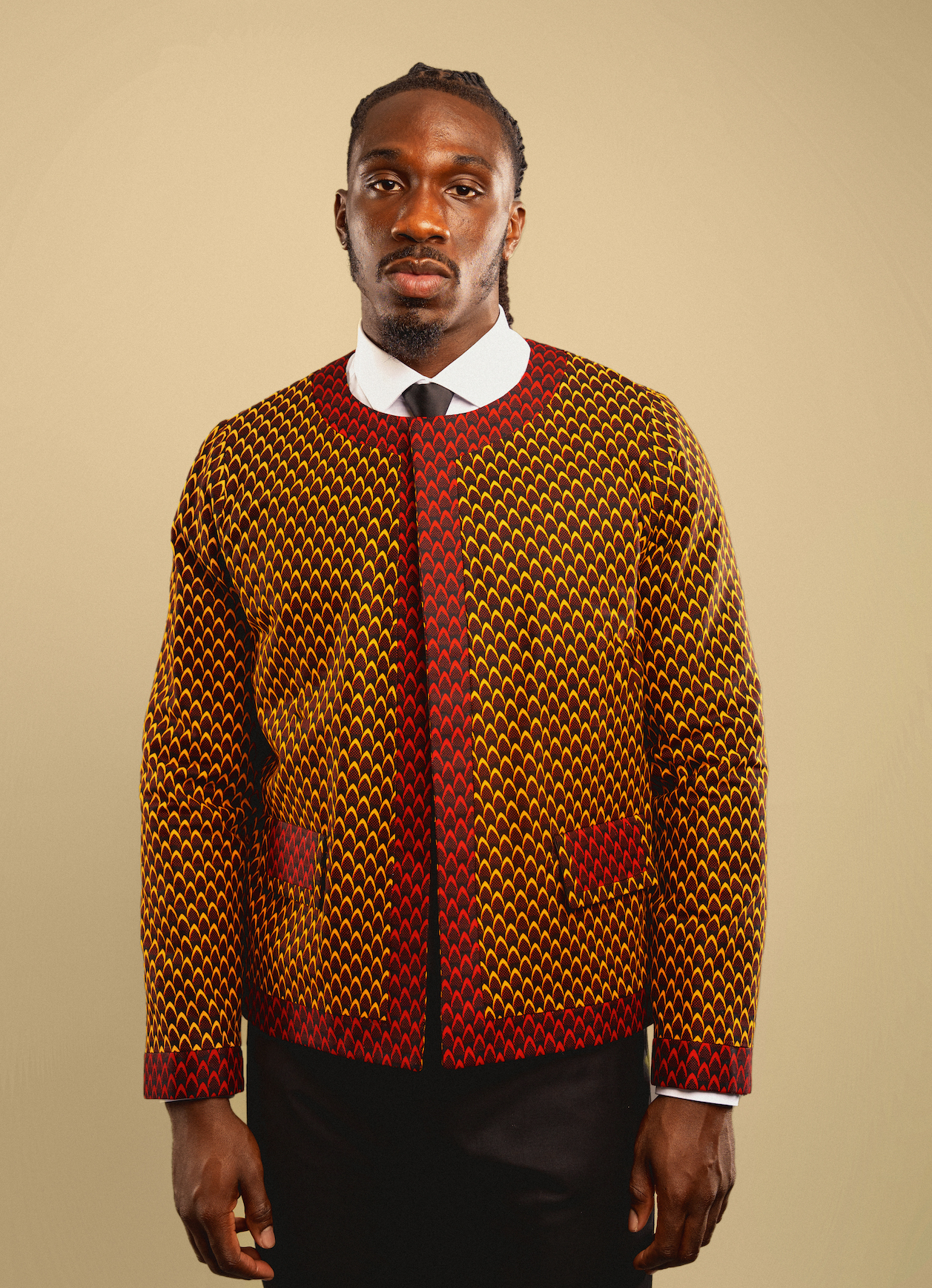 Named after the Tswana word Kgalagadi—“the great thirst”—the Kalahari jacket embodies irresistible desire. Bold in African print and versatile in its reversible design, it’s a jacket that awakens a craving for something timeless, unapologetic, and crafted to last. You get two for the price of one.